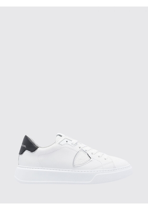 PHILIPPE MODEL Temple Smooth Calfskin Low-Top Sneakers with Bicolor Design