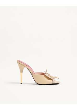 Valentino Garavani Flutterby Kidskin Slide Sandal with Butterfly Detail 105mm Woman ROPE 36