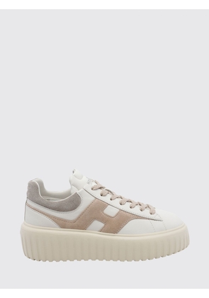 HOGAN H-Stripes Platform Sneakers in Leather and Suede