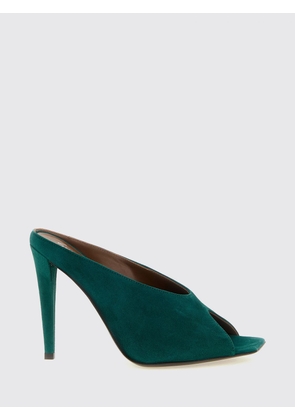 GIUSEPPE ZANOTTI Suede Mules with a Square Toe and Stiletto Heel