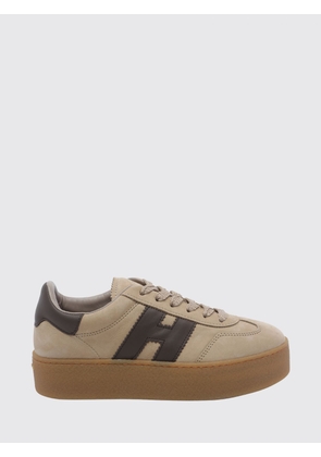 HOGAN Cool H698 Platform Sneakers in Leather and Nubuck with H Logo