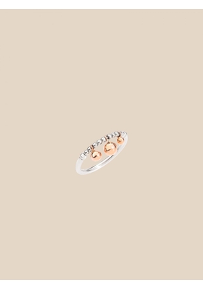 DODO Bollicine ring in silver with 9 kt rose gold spheres