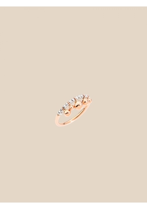 DODO 9 kt rose gold Bollicine ring with 9 kt rose gold spheres