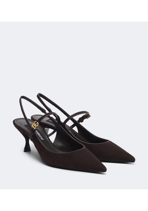 Dolce&Gabbana DG suede slingback pumps