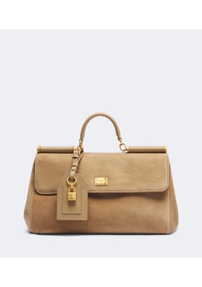 Dolce&Gabbana My Sicily Medium suede top-handle bag