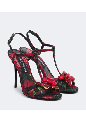Dolce&Gabbana Embellished floral sandals