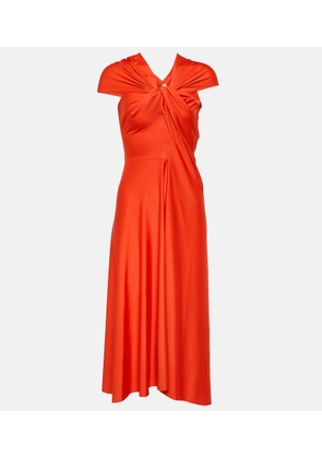 Victoria Beckham Draped satin midi dress