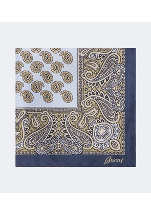Brioni Paisley silk pocket square