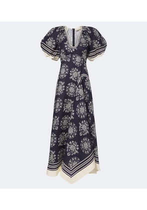 Alemais Banderra floral linen midi dress