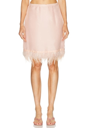 Staud Lark Silk Skirt in Sandrose - Pink. Size L (also in XS, S, M).