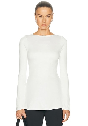 THE PARK Evelyn Top in Blanc - White. Size S (also in XS, M, L).