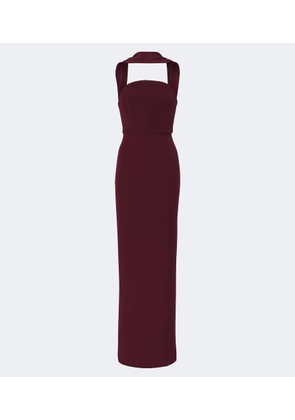 Roland Mouret Scarf-detail bustier gown