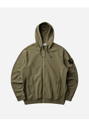 Men s Organic Cotton Fleece Zip Hoodie Military Green
