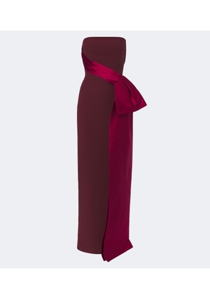 Roland Mouret Draped crepe bustier gown
