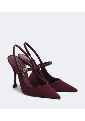 Dolce&Gabbana DG suede slingback pumps