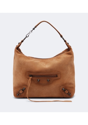 Balenciaga Le City Small suede shoulder bag