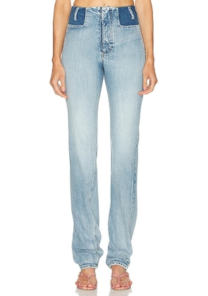 Maison Margiela Waistless Straight Leg in Indigo Blue - Blue. Size 40 (also in 36, 38, 42).
