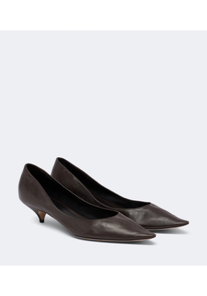 The Row Liisa Three leather pumps