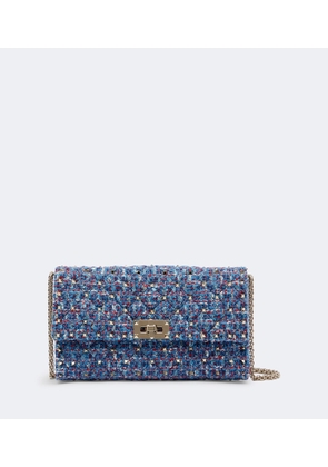 Valentino Garavani Rockstud Spike tweed shoulder bag
