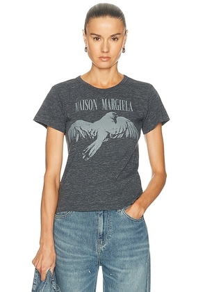 Maison Margiela Bird Fitted T-Shirt in Dark Grey Melange - Grey. Size M (also in XS, S).