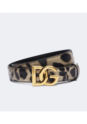 Dolce&Gabbana Leopard-print leather belt