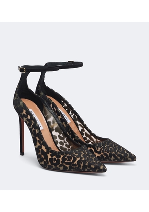 Aquazzura Panthera leopard-print mesh pumps