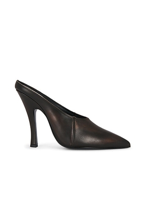 Magda Butrym Leather Mule Heel in Brown - Brown. Size 41 (also in ).