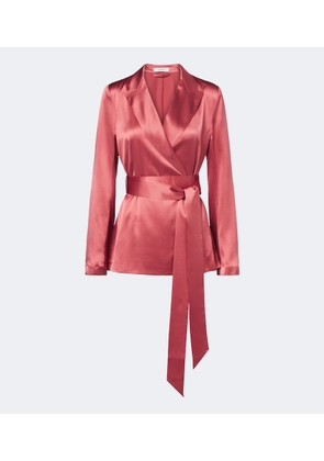 Joseph Archer belted silk satin jacket