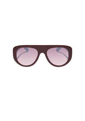DIFF EYEWEAR Morgan Sunglasses in Burgundy.