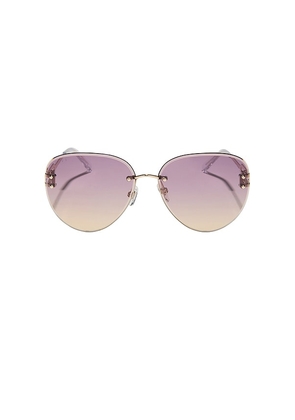 DIFF EYEWEAR Trista Sunglasses in Metallic Gold.