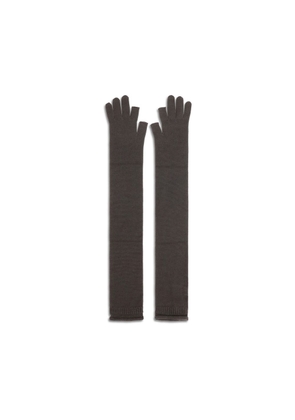 Rick Owens Gray Wool Oves Aries Gloves