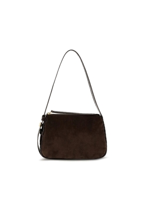 Tory Burch Brown Suede Leather Shoulder Bag