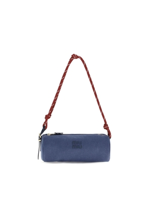 Miu Miu Blue Cotton Shoulder Bag