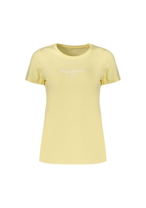 Pepe Jeans Yellow Cotton Women's T-Shirt - XS