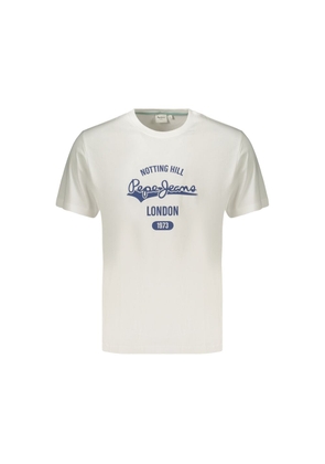 Pepe Jeans White Cotton Men's T-Shirt - S
