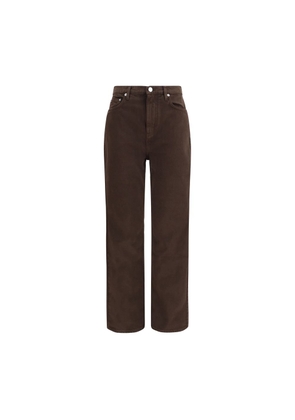 Loulou De Saison Brown Cotton Straight-Leg Jeans - 26