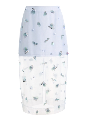 SIMKHAI Delilah Embellished Chiffon Midi Skirt - Moda Operandi