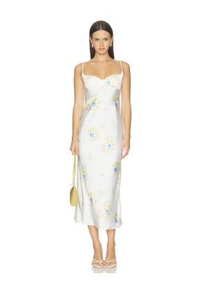 Anna October Gloria Midi Dress With New Sculpted Bodice in White. Size XS. Also in S, M, L.