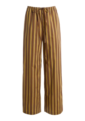 STAUD Mateo Striped Silk-Blend Wide-Leg Pants - Moda Operandi