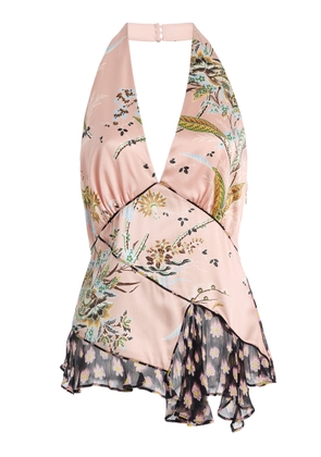 STAUD Maeva Draped Satin Top - Moda Operandi