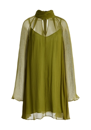 STAUD Esther Chiffon Mini Dress - Moda Operandi