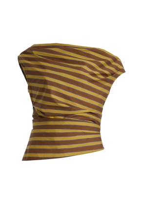STAUD Phare Striped Cotton-Blend Top - Moda Operandi