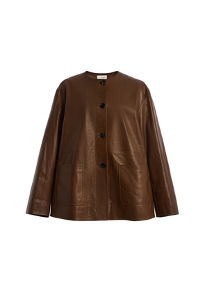 The Row Quintus Leather Jacket - Moda Operandi