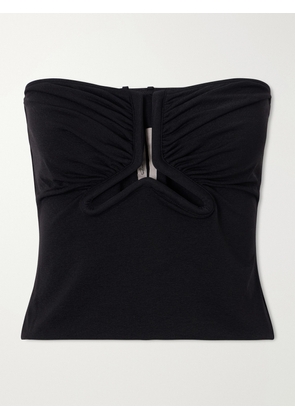 Rick Owens - Alannah Strapless Cut-out Stretch-jersey Top - Black - IT38,IT40,IT42,IT44,IT46,IT48
