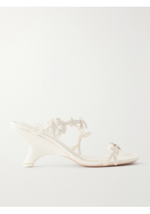 SIMKHAI - Willow Floral-appliquéd Leather Sandals - Neutrals - IT36,IT37,IT38,IT39,IT40,IT41