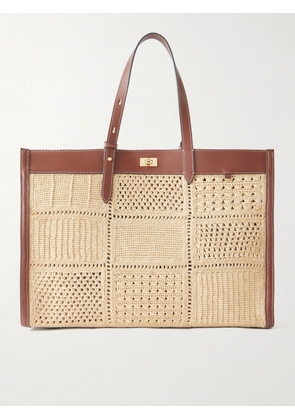 Anya Hindmarch - Mortimer Leather-trimmed Woven Raffia Tote - Neutrals - One size