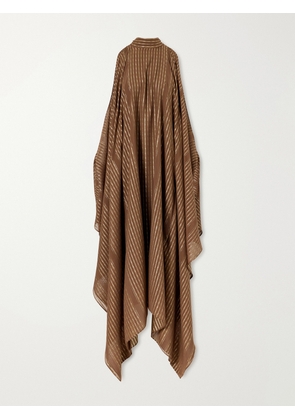 Taller Marmo - Agadez Metallic Silk-blend Fil Coupé Gown - Brown - One size