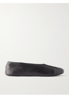 The Row - Stella Shearling-lined Leather Ballet Flats - Black - IT36,IT37,IT37.5,IT38,IT38.5,IT39,IT39.5,IT40,IT41,IT42