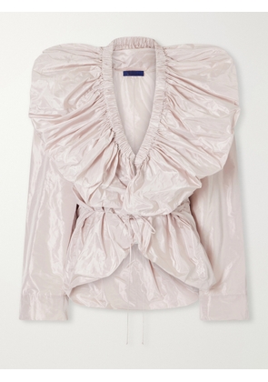 Sharon Wauchob - Sata Gathered Silk Duchesse-satin Blouse - Pink - FR 34,FR 36,FR 38,FR 40,FR 42,FR 44