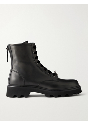 Roger Vivier - Viv Rangers 20 Crystal-embellished Leather Ankle Boots - Black - IT36,IT37,IT38,IT39,IT40,IT41,IT42